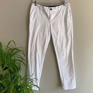 Tommy Hilfiger White Cropped Chino Pants Trouser